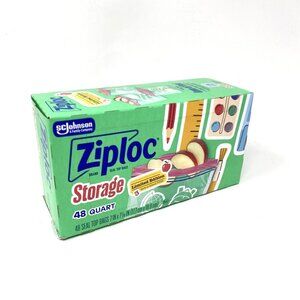 Limited Edition Ziploc 48 Seal Top Quart Size Bags Back To School Rare